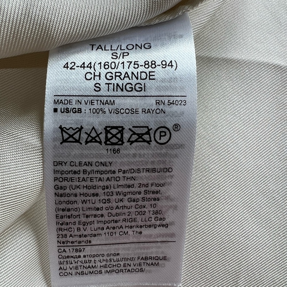 Banana Republic Flounce Hem Dress - Size Small Tall - Cream - Picture 8 of 10